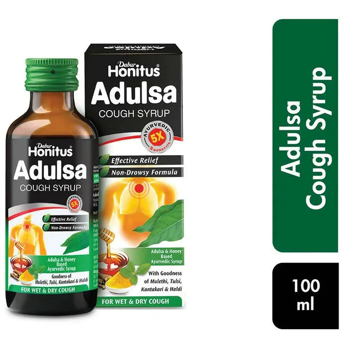 Dabur Honitus Adulsa Cough Syrup, 100 ml-2.webp